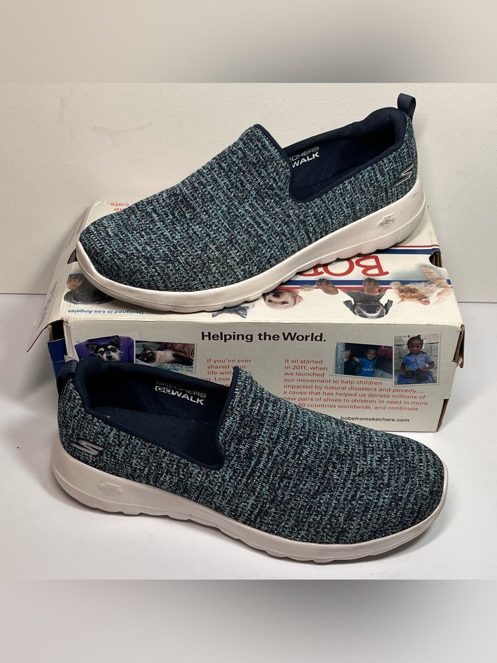 Skechers GOwalk Joy Ons-Everly Washable Two-Toned Knit Slip